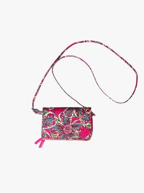 VERA BRADLEY RFID 3 in 1 Crossbody Clutch Wallet Bag Sunburst Floral